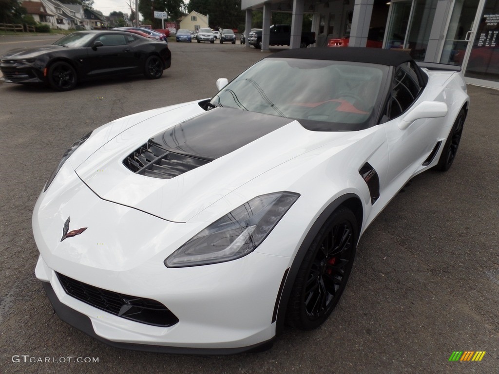 2016 Corvette Z06 Convertible - Arctic White / Adrenaline Red photo #3