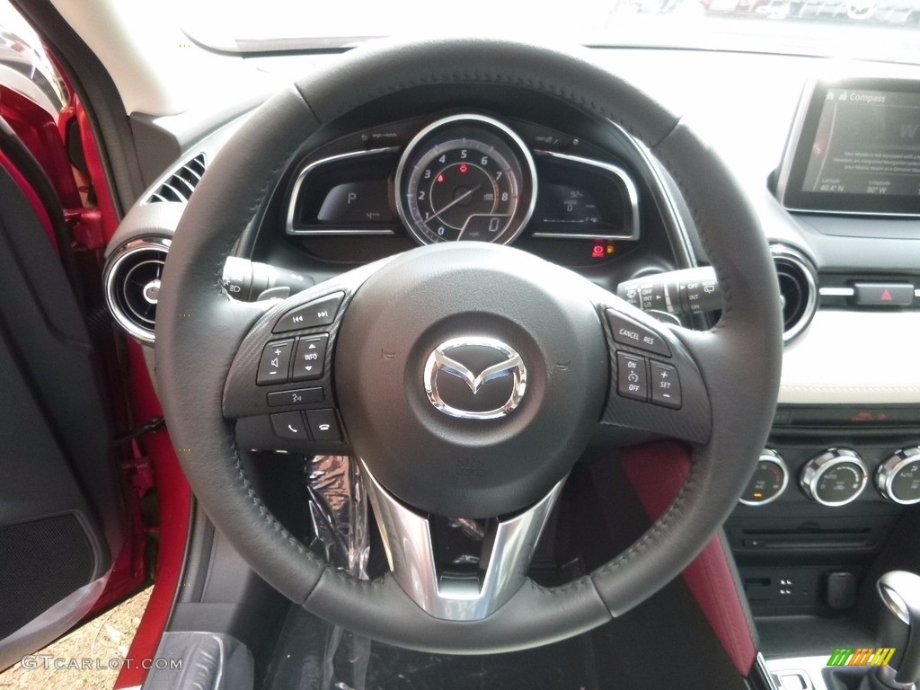 2017 Mazda CX-3 Grand Touring AWD Black/Parchment Steering Wheel Photo #115567016