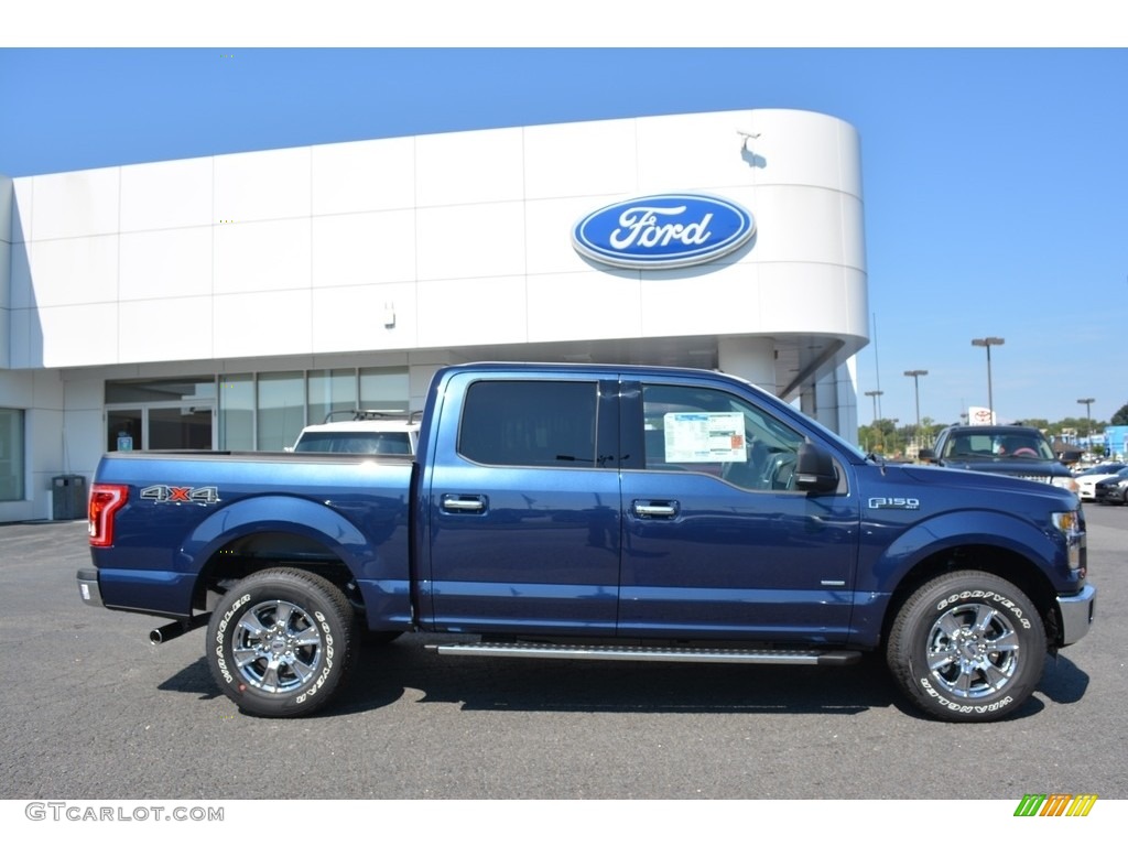 2016 F150 XLT SuperCrew 4x4 - Blue Jeans / Medium Earth Gray photo #2