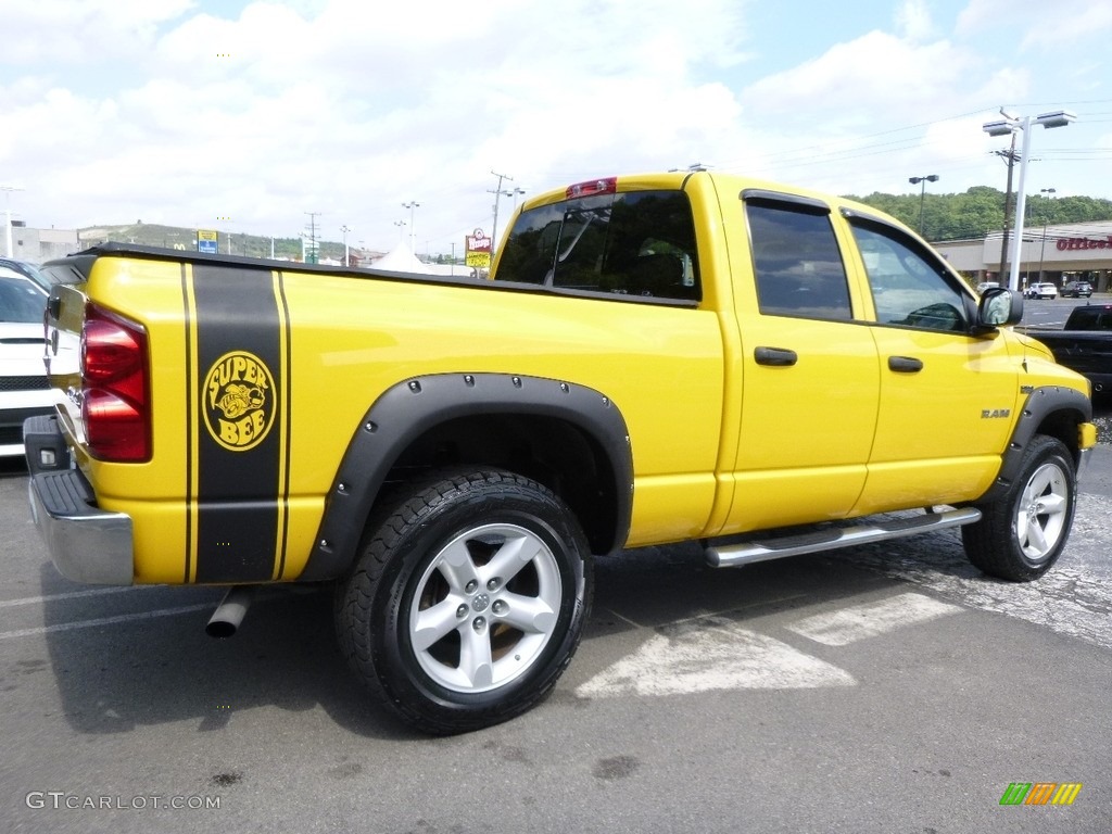 2008 Ram 1500 SLT Quad Cab 4x4 - Detonator Yellow / Medium Slate Gray photo #5