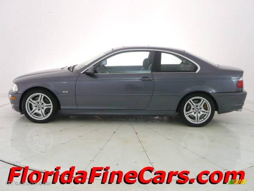 2002 3 Series 330i Coupe - Grey Green Metallic / Black photo #3