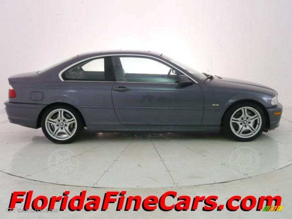 2002 3 Series 330i Coupe - Grey Green Metallic / Black photo #4