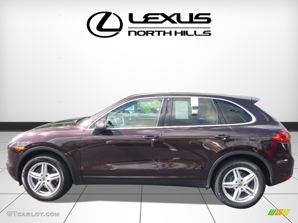 2014 Cayenne Platinum Edition - Mahogany Metallic / Black/Luxor Beige photo #3