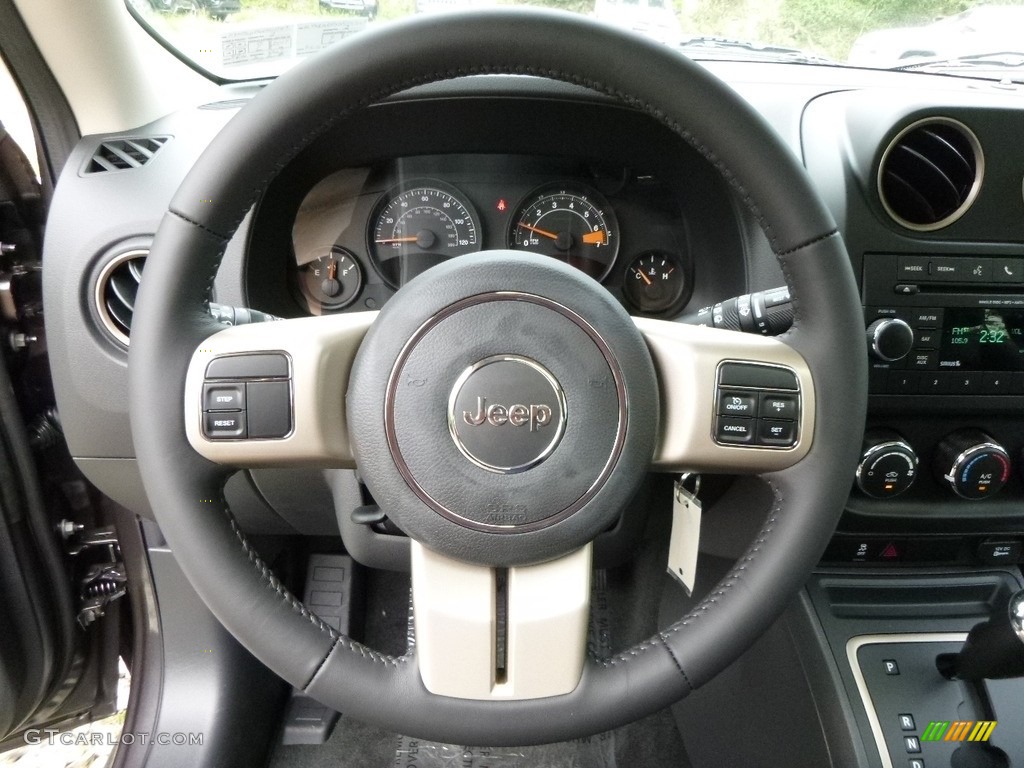2017 Jeep Patriot 75th Anniversary Edition 4x4 Dark Slate Gray Steering Wheel Photo #115576037