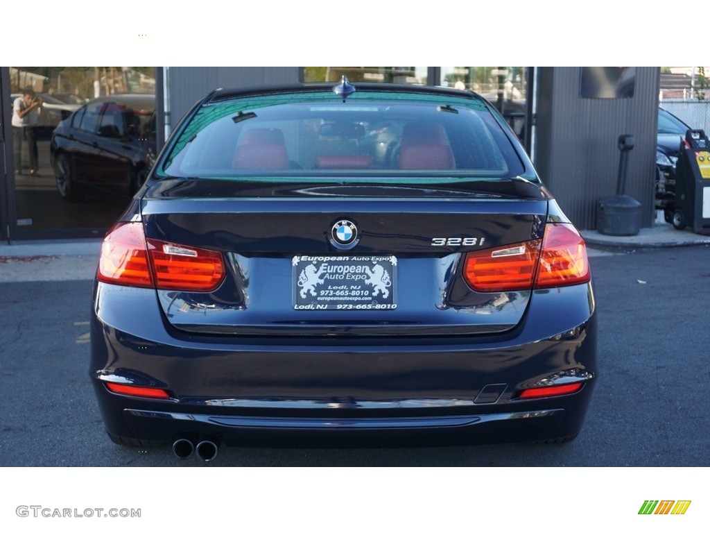 2013 3 Series 328i Sedan - Imperial Blue Metallic / Coral Red/Black photo #12