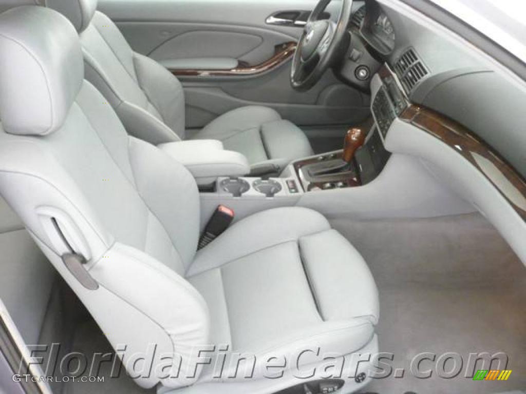2002 3 Series 330i Coupe - Grey Green Metallic / Black photo #13