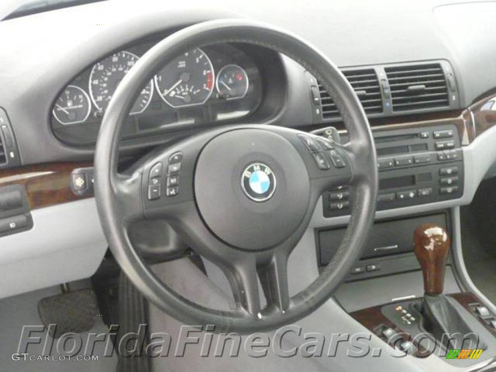 2002 3 Series 330i Coupe - Grey Green Metallic / Black photo #17