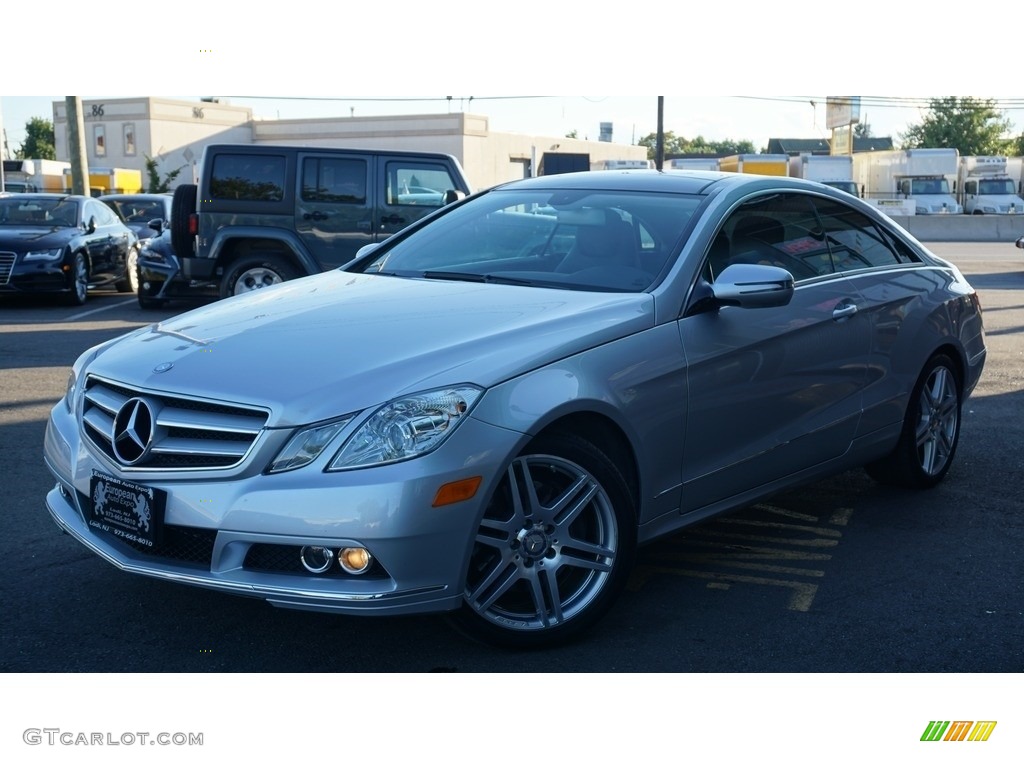 2010 E 350 Coupe - Iridium Silver Metallic / Black photo #1