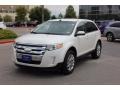 2012 White Platinum Metallic Tri-Coat Ford Edge Limited  photo #3