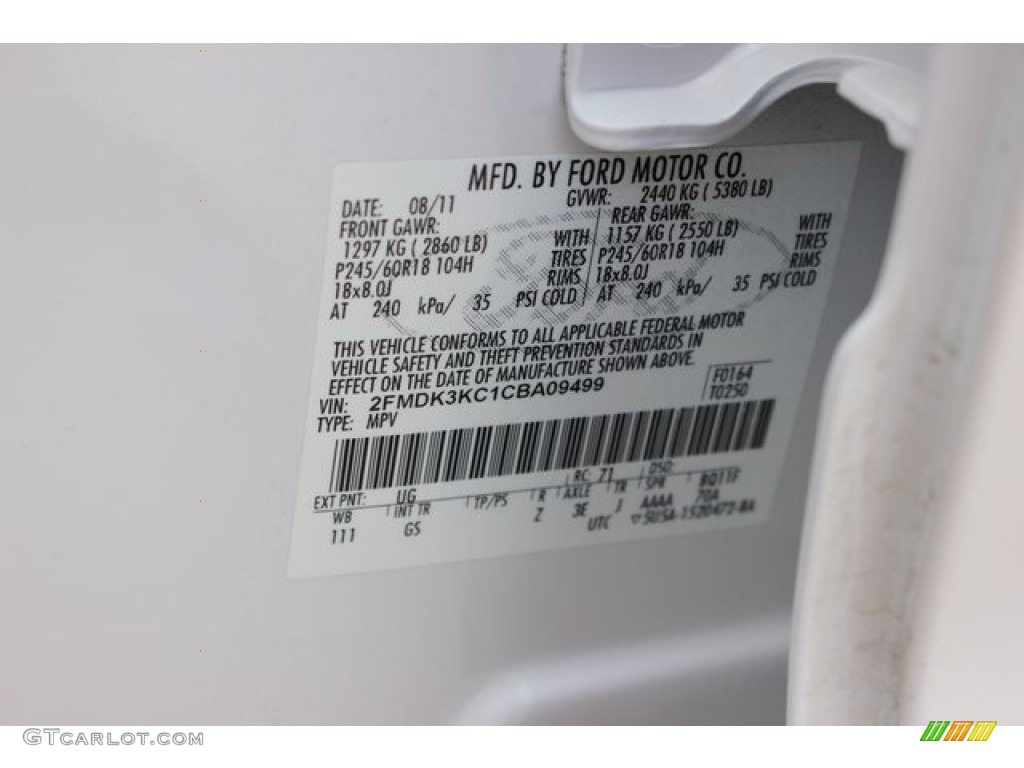 2012 Edge Limited - White Platinum Metallic Tri-Coat / Sienna photo #45
