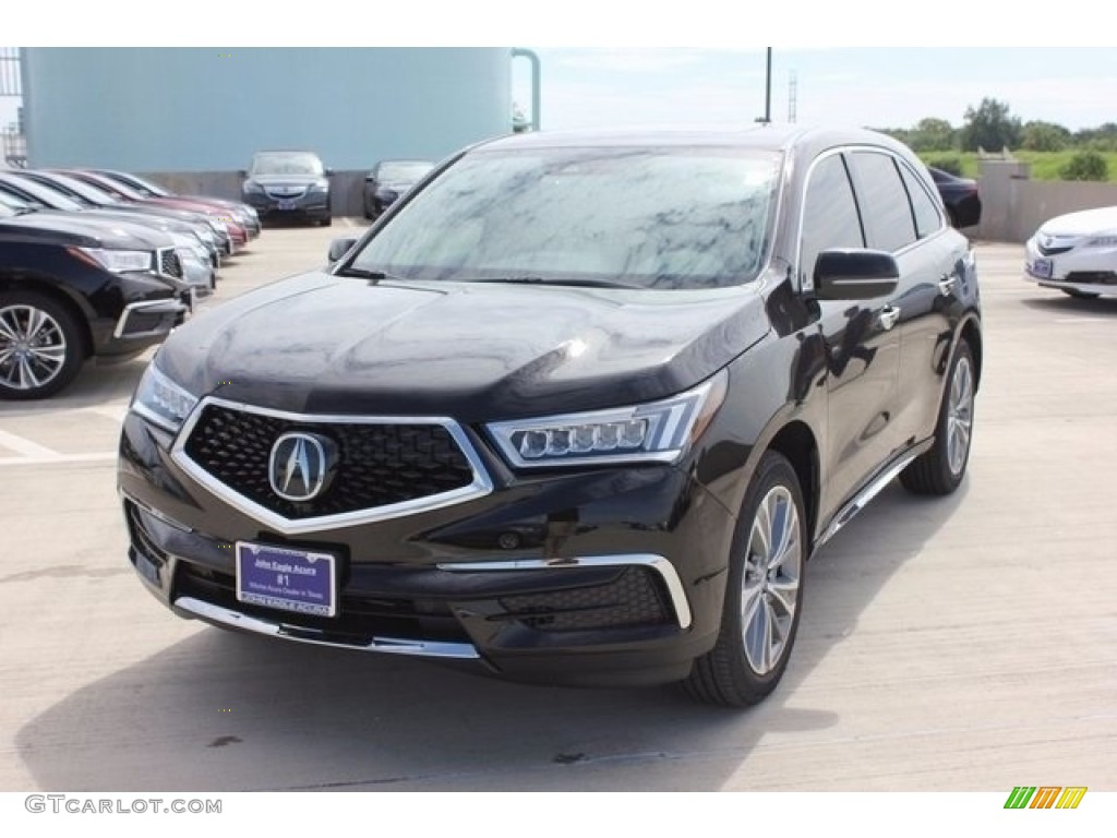 2017 MDX Technology - Crystal Black Pearl / Parchment photo #3