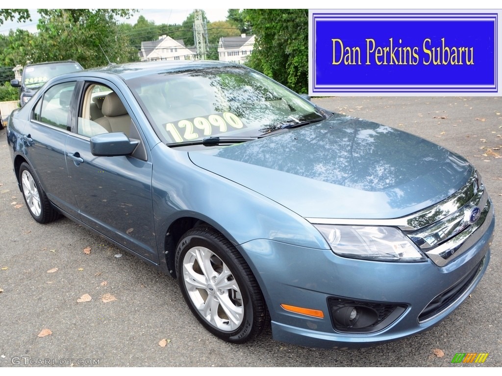 2012 Fusion SE - Steel Blue Metallic / Medium Light Stone photo #1