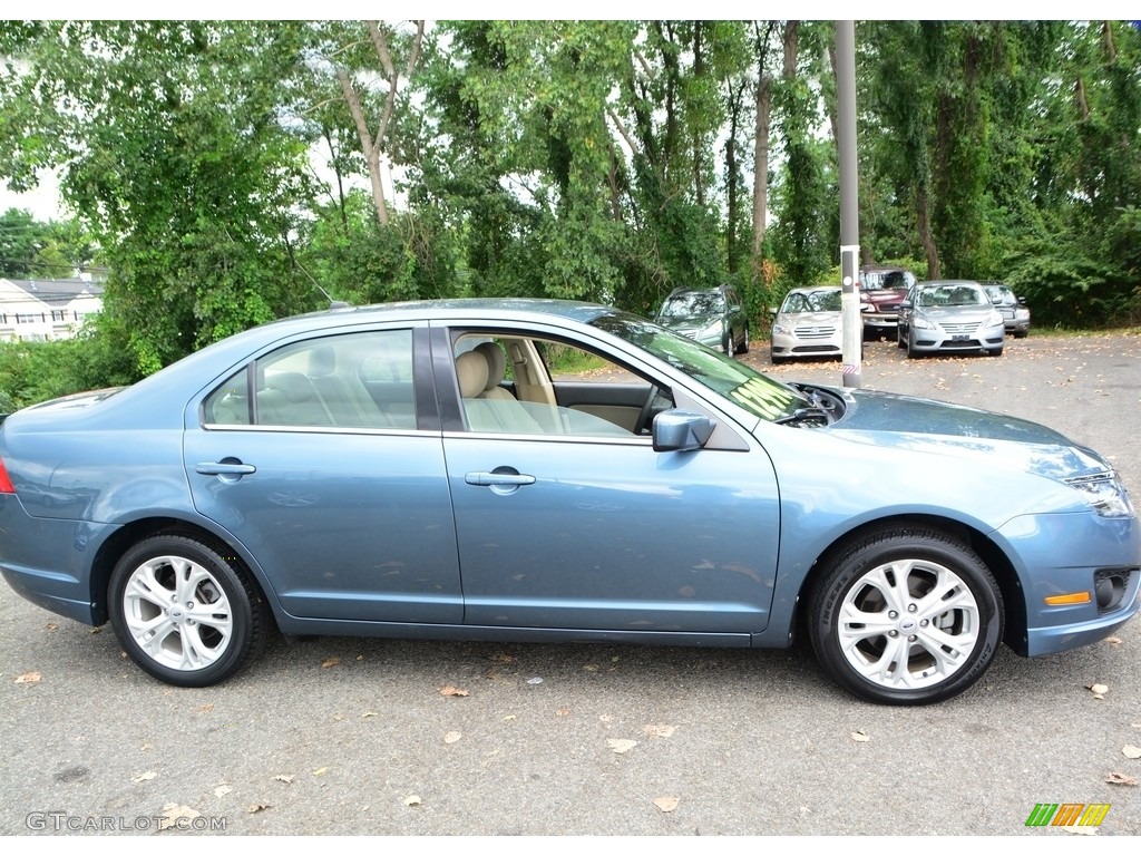 2012 Fusion SE - Steel Blue Metallic / Medium Light Stone photo #4