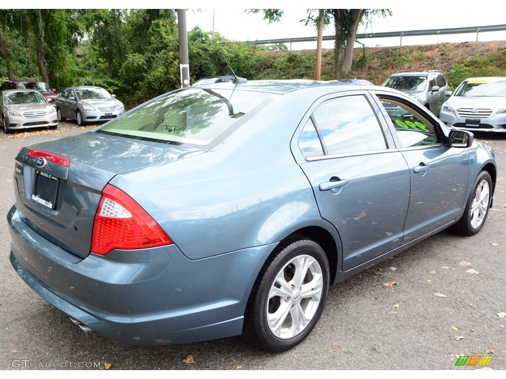 2012 Fusion SE - Steel Blue Metallic / Medium Light Stone photo #6