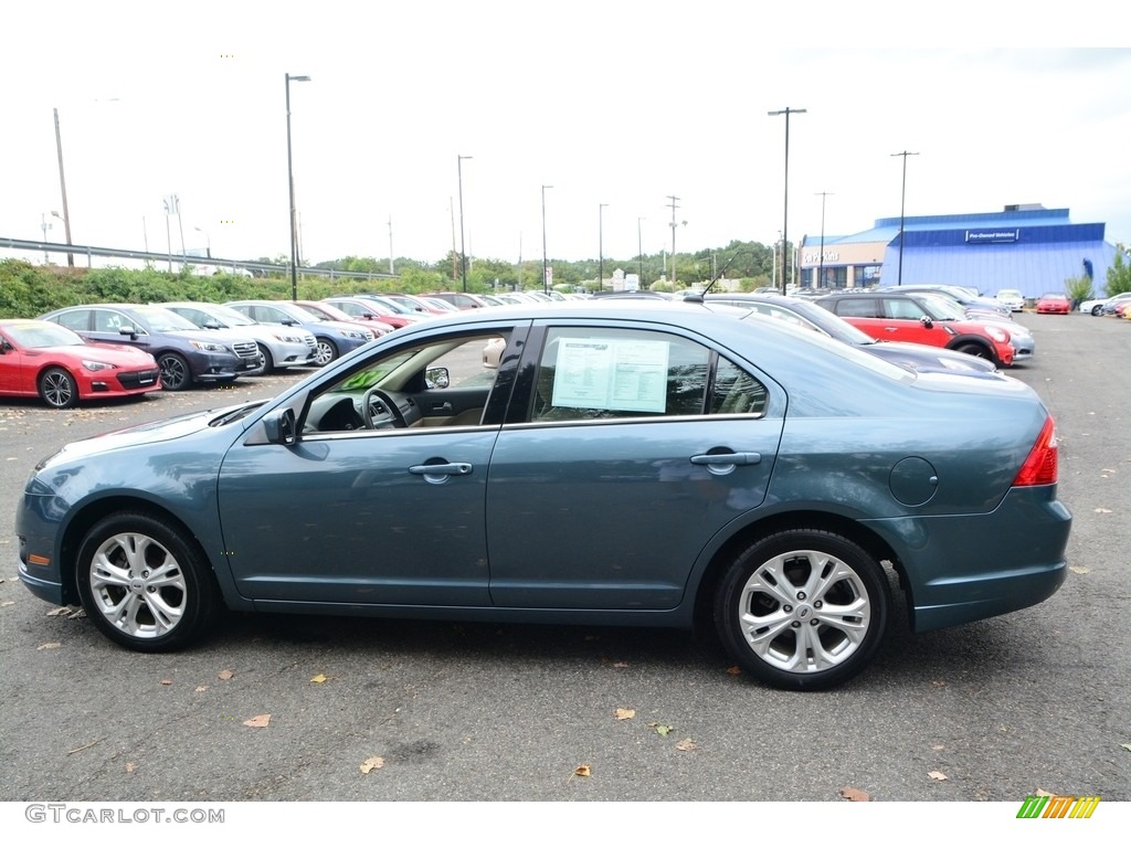 2012 Fusion SE - Steel Blue Metallic / Medium Light Stone photo #11