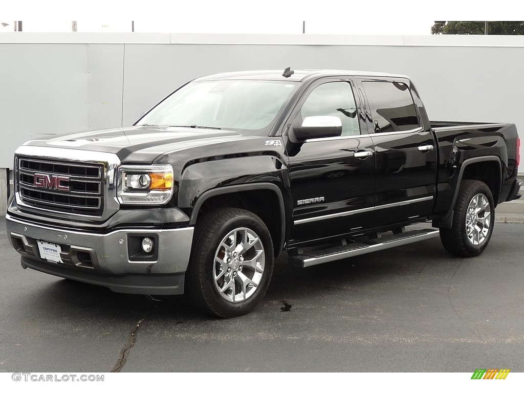 Onyx Black 2014 GMC Sierra 1500 SLT Crew Cab 4x4 Exterior Photo #115586375