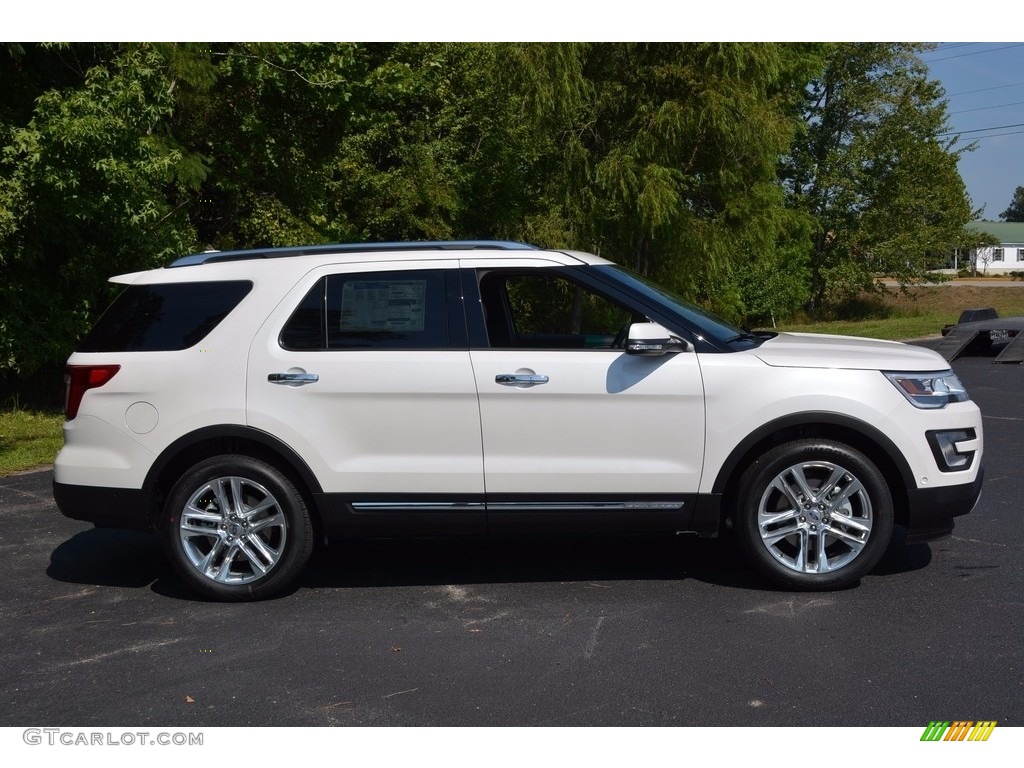 2017 Explorer Limited - White Platinum / Medium Light Camel photo #2