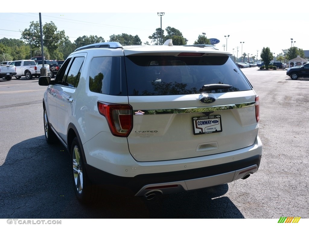 2017 Explorer Limited - White Platinum / Medium Light Camel photo #10