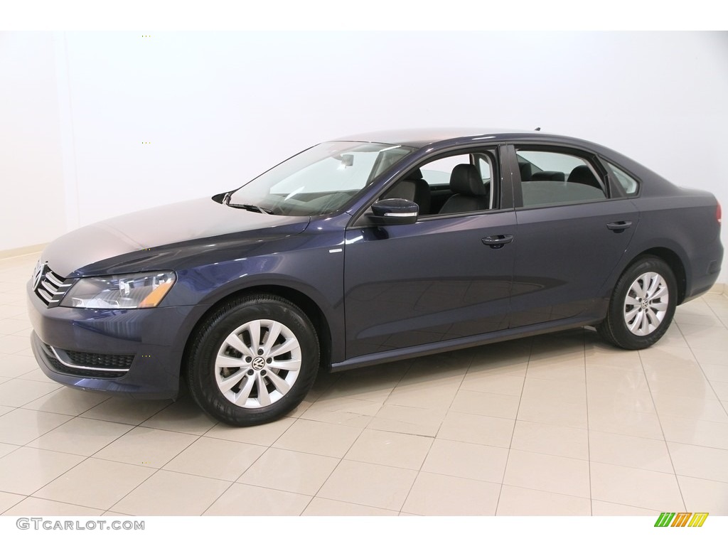 2015 Passat Wolfsburg Edition Sedan - Night Blue Metallic / Titan Black photo #3