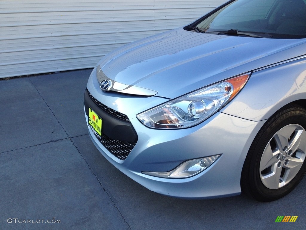2011 Sonata Hybrid - Blue Sky Metallic / Gray photo #7