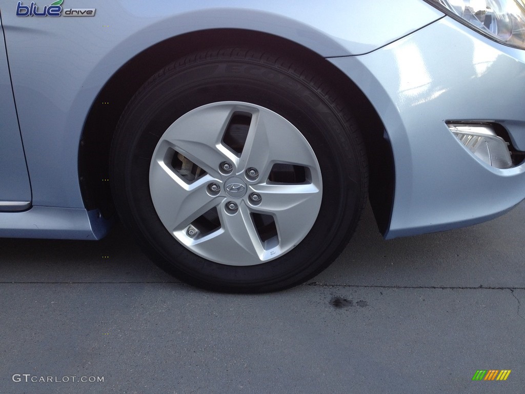 2011 Sonata Hybrid - Blue Sky Metallic / Gray photo #9