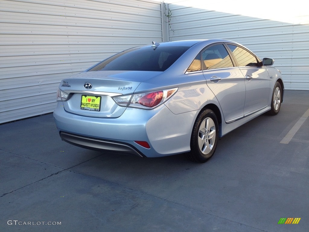 2011 Sonata Hybrid - Blue Sky Metallic / Gray photo #11