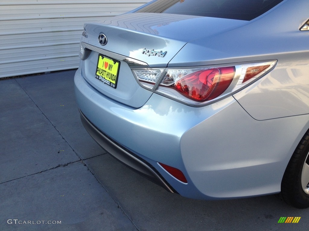 2011 Sonata Hybrid - Blue Sky Metallic / Gray photo #14