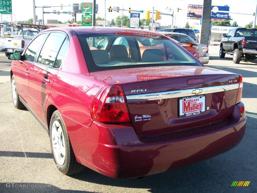 2007 Malibu LS Sedan - Sport Red Metallic / Cashmere Beige photo #3