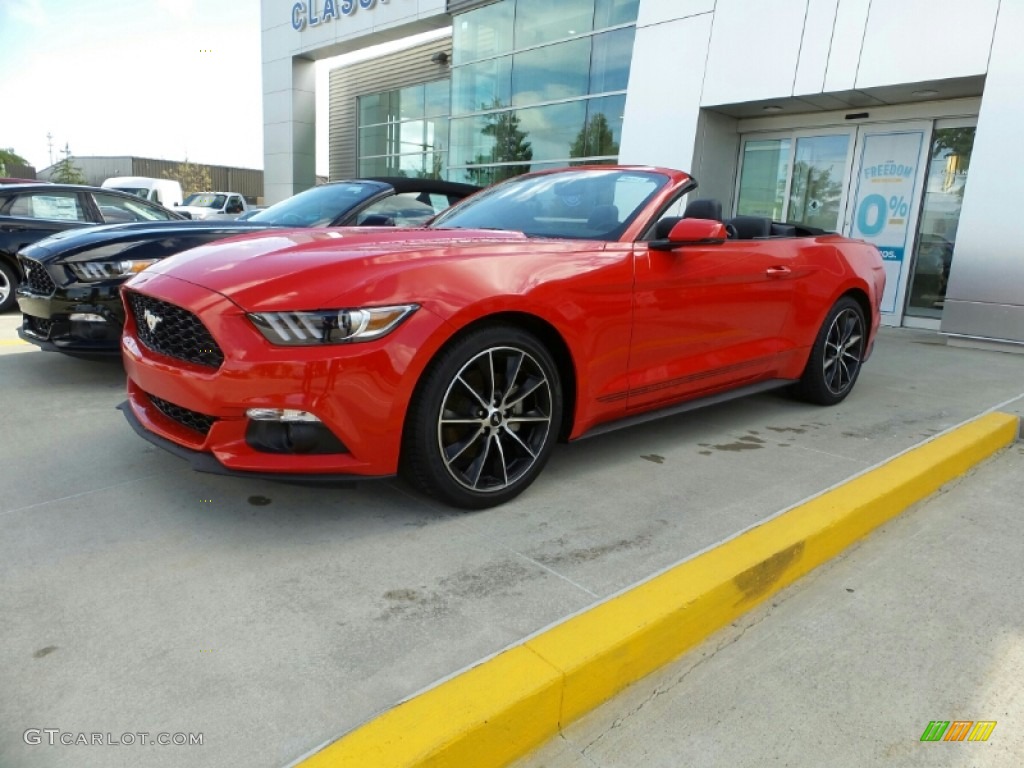 2016 Mustang EcoBoost Premium Convertible - Race Red / Ebony photo #2