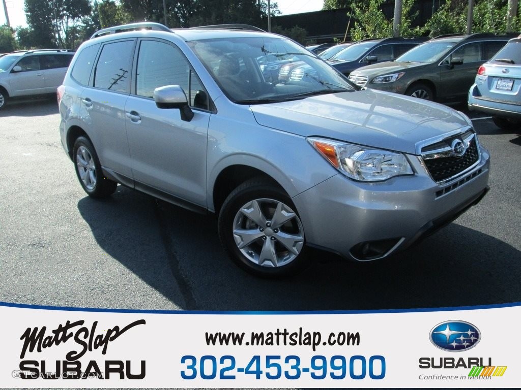 2016 Forester 2.5i Premium - Ice Silver Metallic / Black photo #1
