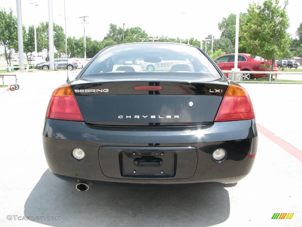 2002 Sebring LXi Coupe - Black / Black/Beige photo #5