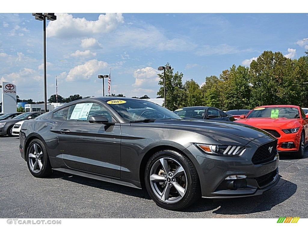 2015 Mustang EcoBoost Coupe - Magnetic Metallic / Ceramic photo #1
