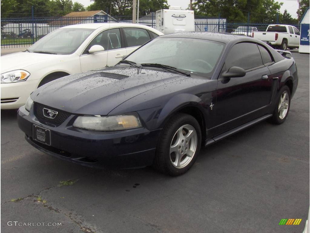 2002 Mustang V6 Coupe - True Blue Metallic / Medium Graphite photo #1