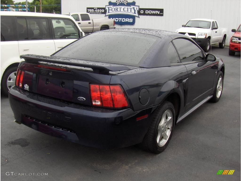 2002 Mustang V6 Coupe - True Blue Metallic / Medium Graphite photo #3