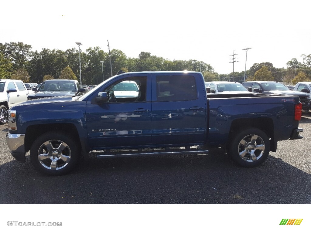 2017 Silverado 1500 LT Crew Cab 4x4 - Deep Ocean Blue Metallic / Jet Black photo #3