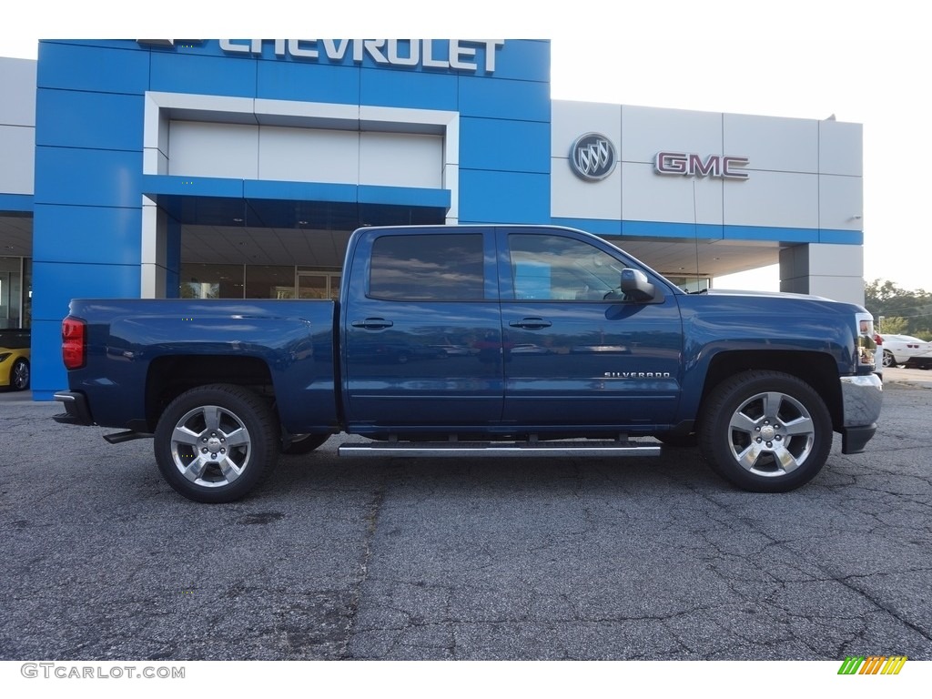 Deep Ocean Blue Metallic 2017 Chevrolet Silverado 1500 LT Crew Cab Exterior Photo #115610203