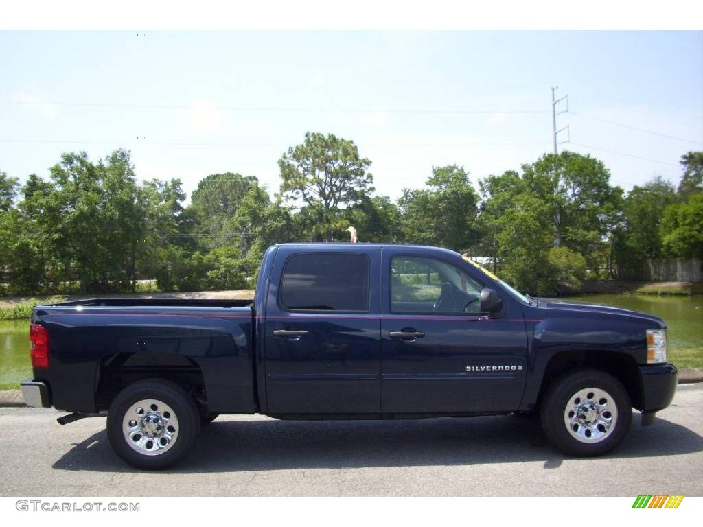 2009 Silverado 1500 LS Crew Cab - Imperial Blue Metallic / Dark Titanium photo #1