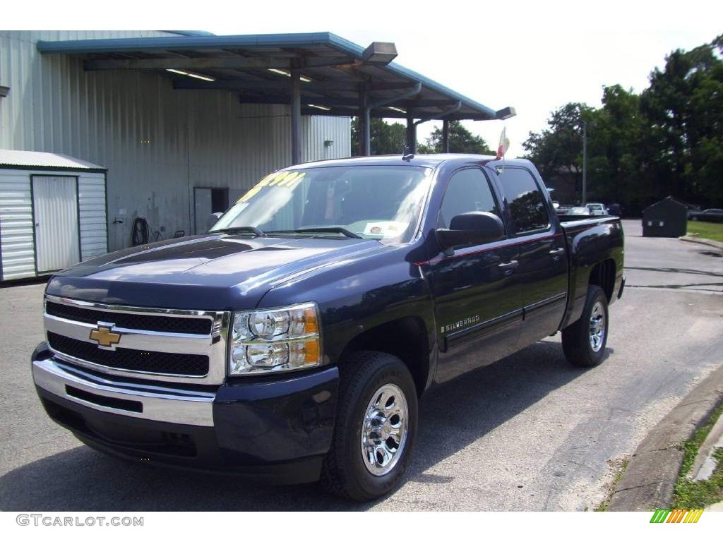 2009 Silverado 1500 LS Crew Cab - Imperial Blue Metallic / Dark Titanium photo #3