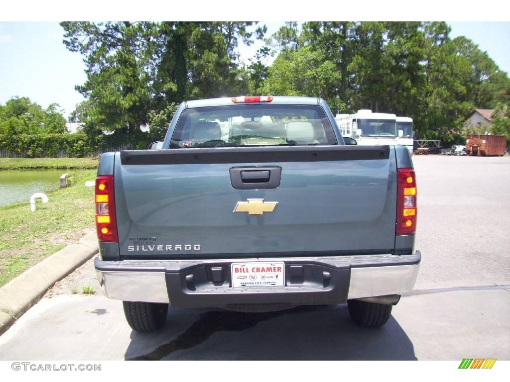 2008 Silverado 1500 Work Truck Regular Cab - Blue Granite Metallic / Dark Titanium photo #5