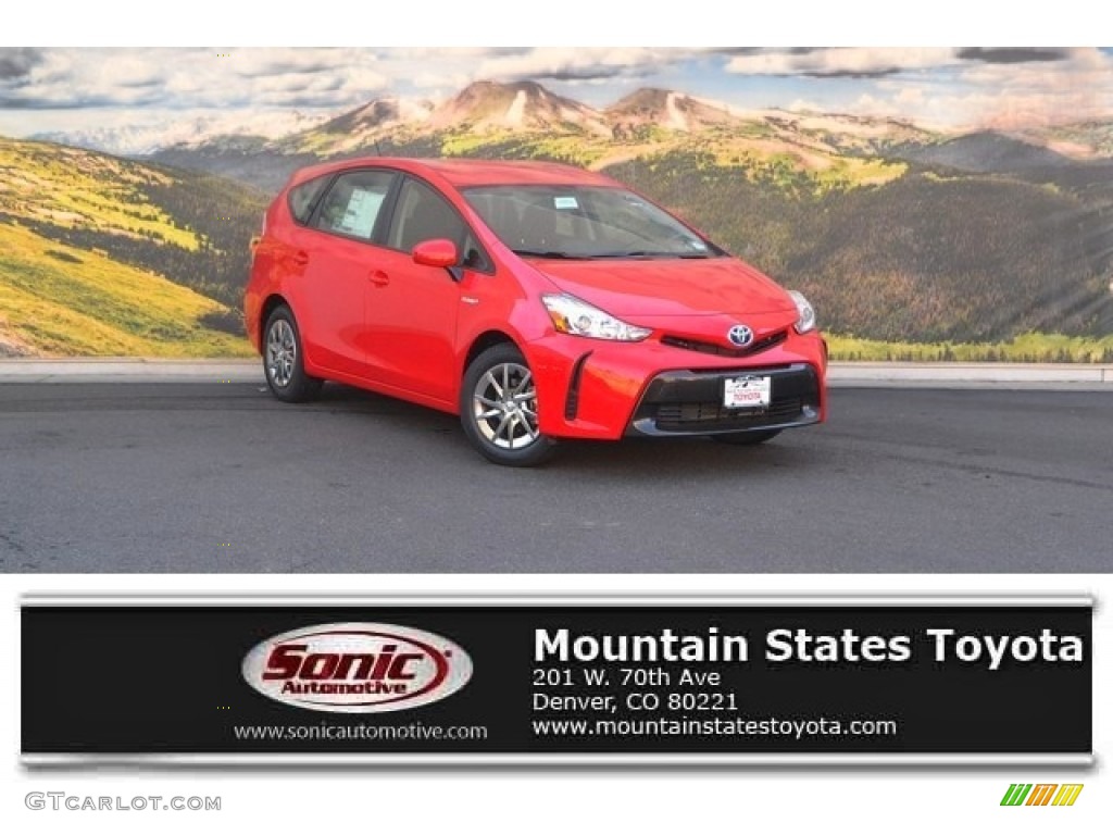 2017 Prius v Two - Absolutly Red / Black photo #1