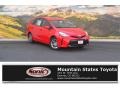 2017 Absolutly Red Toyota Prius v Two  photo #1