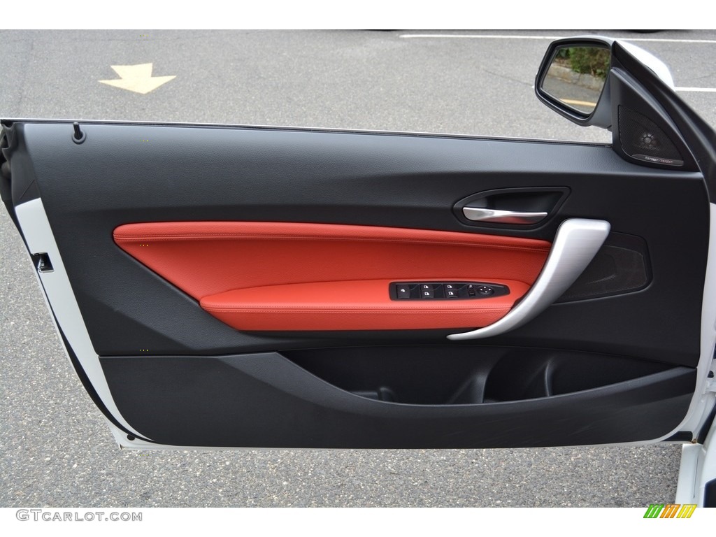 2016 BMW 2 Series 228i xDrive Convertible Coral Red Door Panel Photo #115614814