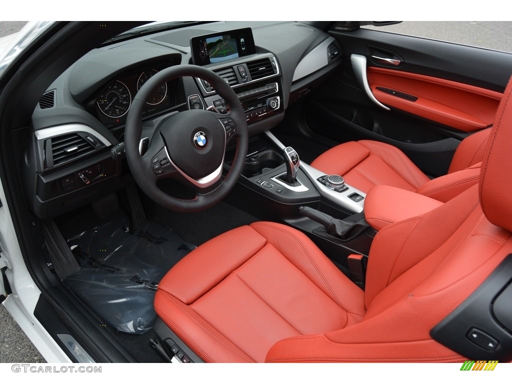 Coral Red Interior 2016 BMW 2 Series 228i xDrive Convertible Photo #115614847