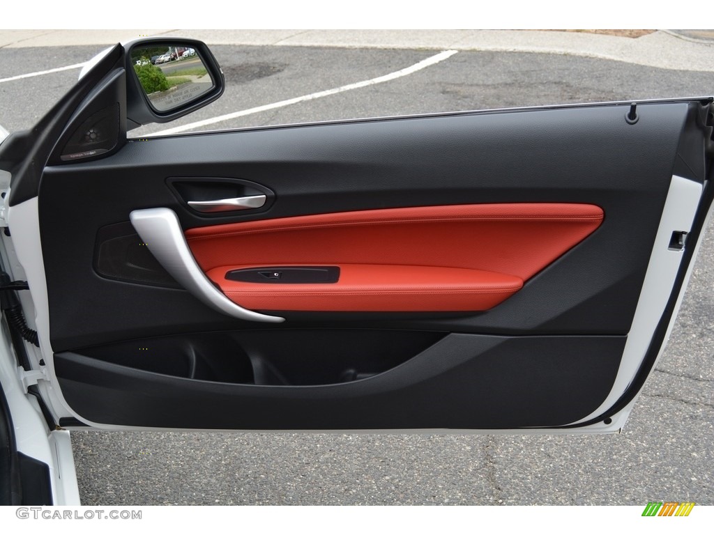 2016 BMW 2 Series 228i xDrive Convertible Coral Red Door Panel Photo #115615033