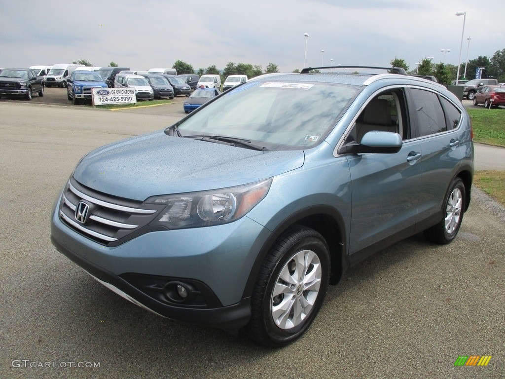 2013 CR-V EX-L AWD - Mountain Air Metallic / Beige photo #5