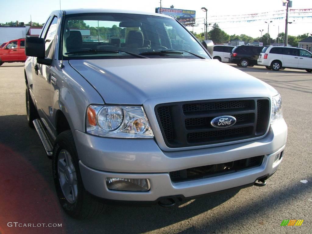 2005 F150 STX Regular Cab 4x4 - Silver Metallic / Medium Flint Grey photo #7