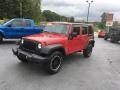 2008 Red Rock Crystal Pearl Jeep Wrangler Unlimited X 4x4  photo #2