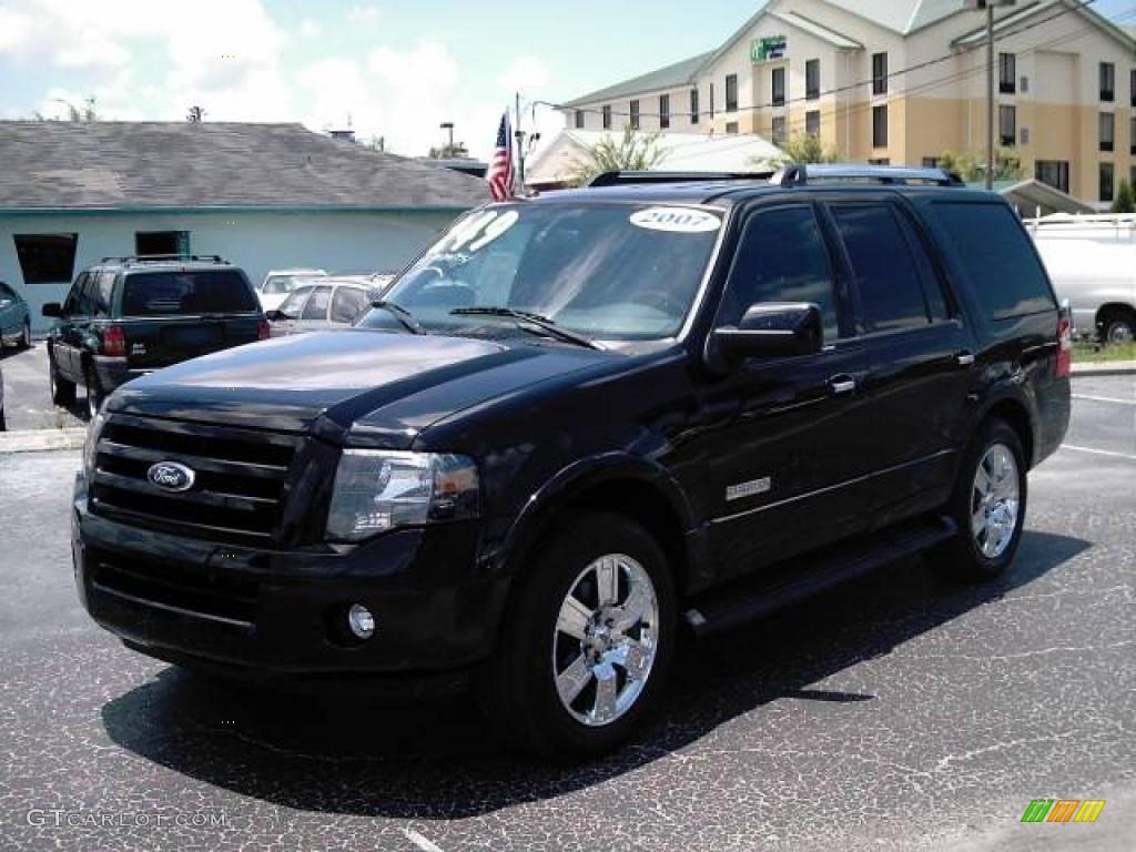 2007 Expedition Limited - Black / Charcoal Black photo #2