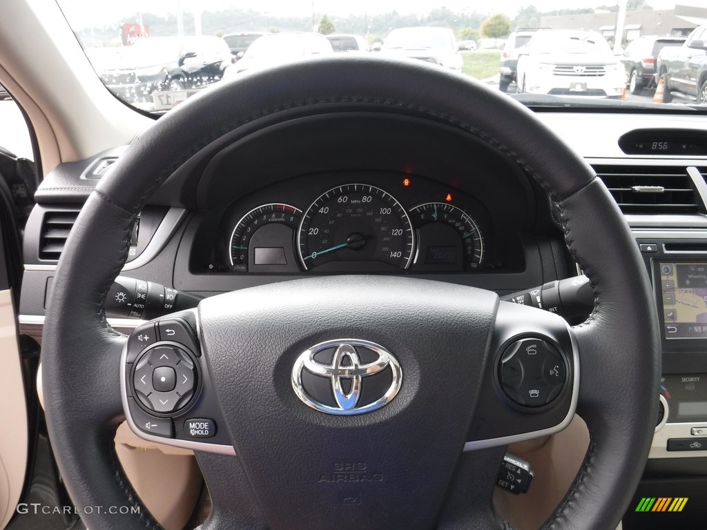 2014 Camry XLE - Cypress Pearl / Ivory photo #21