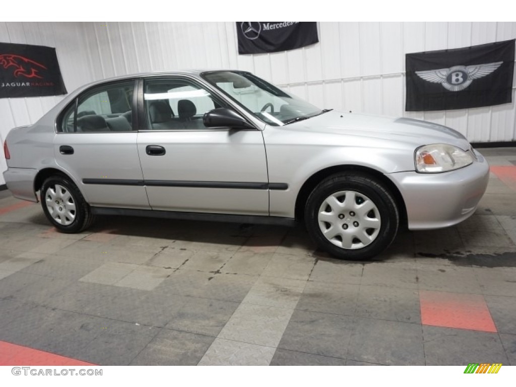 1999 Civic LX Sedan - Vogue Silver Metallic / Gray photo #6